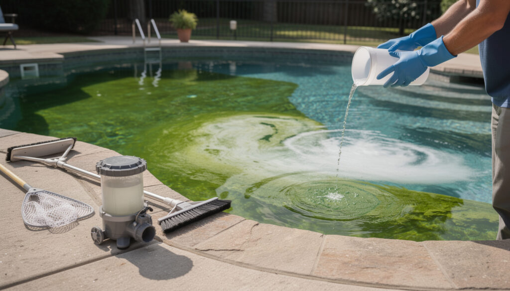 découvrez des méthodes rapides et efficaces pour éliminer l'eau verte de votre piscine et retrouver une eau claire et saine en un rien de temps.